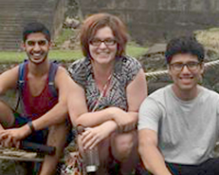 Left to right: Samir Wadhwania '18, D-Lab instructor Libby Hsu, and Alan Diaz-Romero '17.